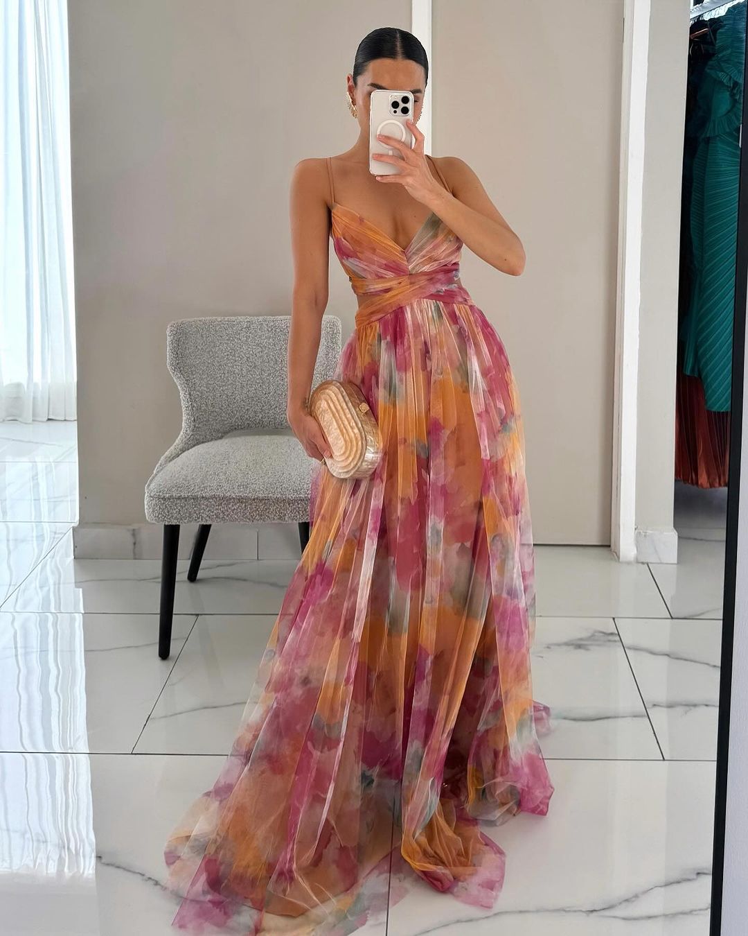 Frostin - long flower dress 1