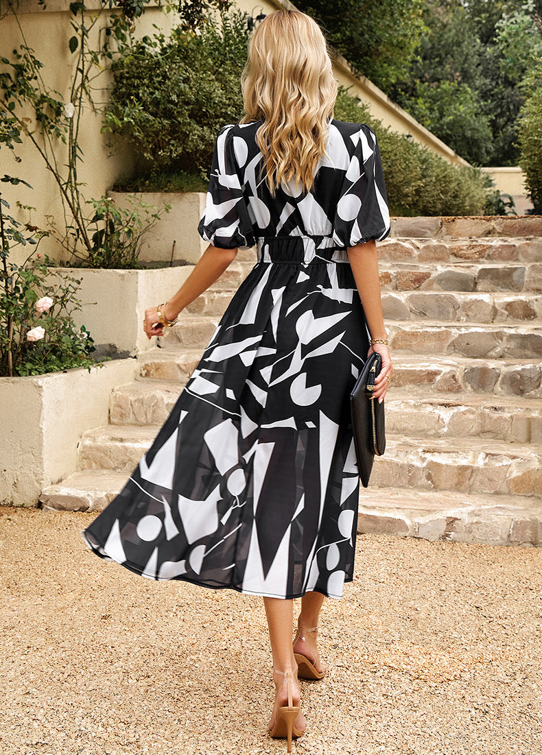 Joella | Bloom Midiclänning - Black 3
