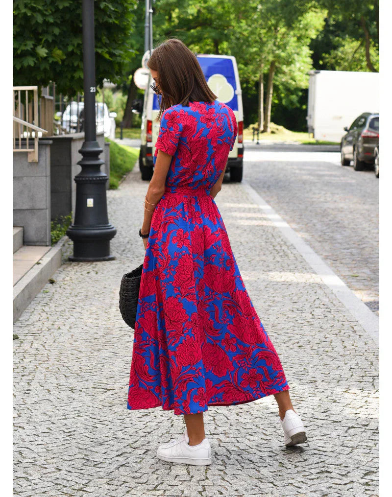 Suzanne - elegant v -neck dress in v 3