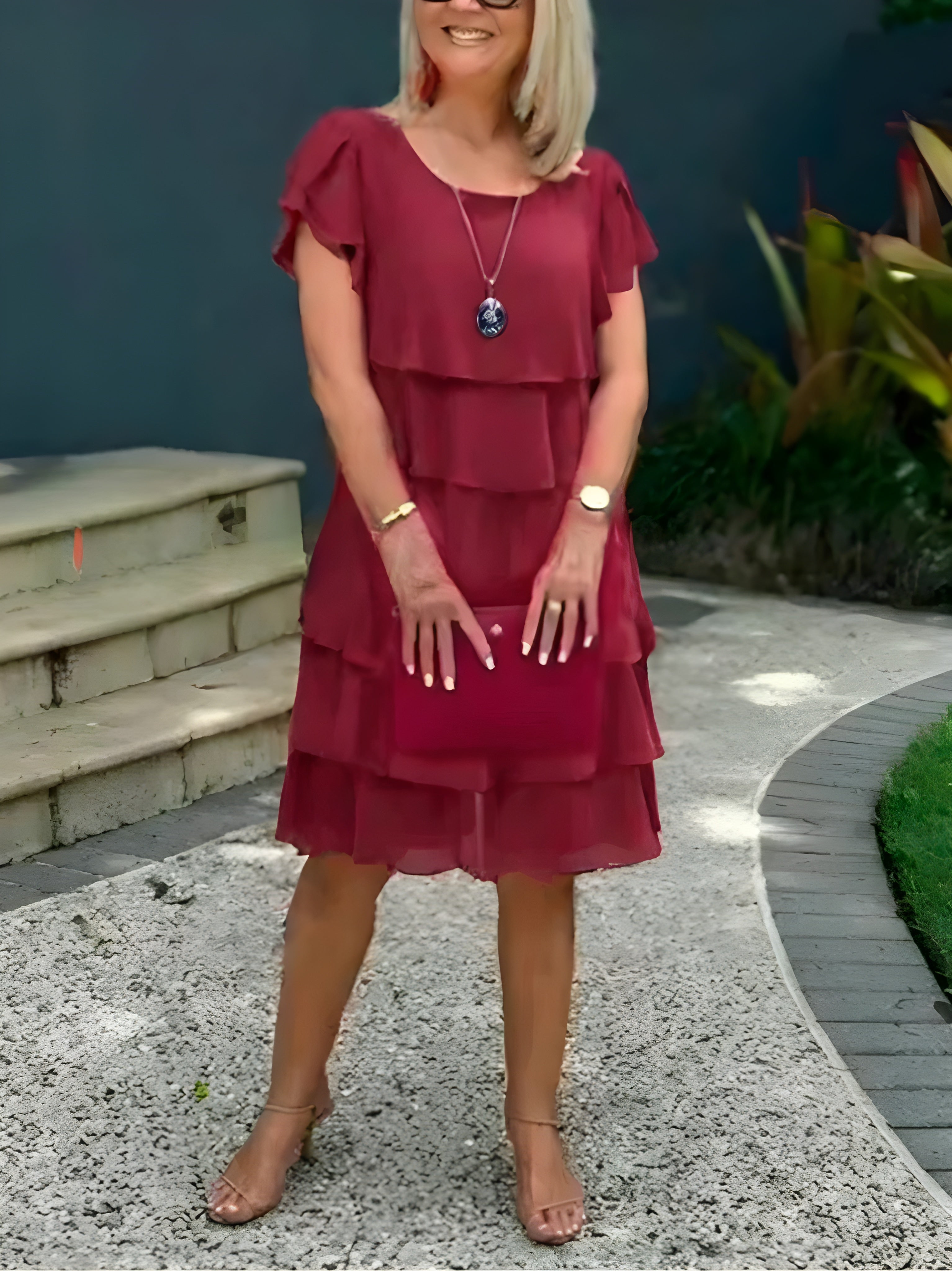Polina | Luxurious dress - deep red 1