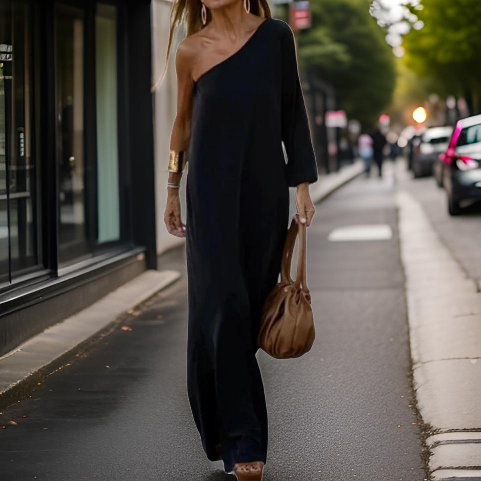 One off shoulder dress hotsell